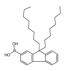 9,9-二辛基-9H-芴-2-基-2-硼酸结构式