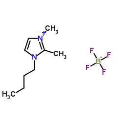 1-丁基-2,3-二甲基四氟硼酸咪唑鎓结构式