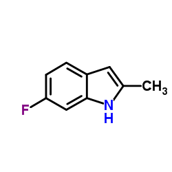 6-氟-2-甲基吲哚结构式