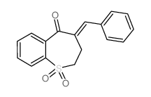 1-Benzothiepin-5(2H)-one,3,4-dihydro-4-(phenylmethylene)-, 1,1-dioxide结构式