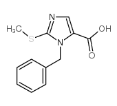 1-苄基-2-(甲基磺酰基)-1H-咪唑-5-羧酸结构式
