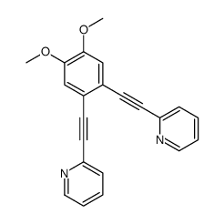 2-[2-[4,5-dimethoxy-2-(2-pyridin-2-ylethynyl)phenyl]ethynyl]pyridine结构式