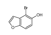 4-Bromo-1-benzofuran-5-ol结构式