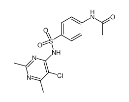 4-(4'-Acetylaminobenzensulfonyl)amino-5-chlor-2,6-dimethylpyrimidin结构式