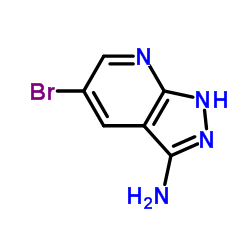 3-氨基-5-溴-1H-吡唑并[3,4-B]吡啶结构式