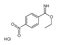 Ethyl 4-nitrobenzenecarboximidate hydrochloride (1:1)结构式