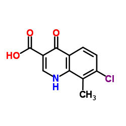 7-氯-4-羟基-8-甲基喹啉-3-羧酸结构式