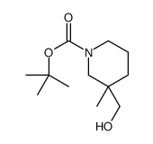 3-(羟甲基)-3-甲基哌啶-1-甲酸叔丁酯结构式