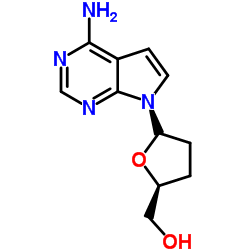 7-Deaza-2',3'-dideoxyadenosine结构式