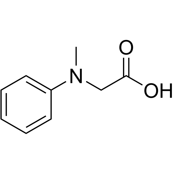 N-苯基-N-甲基甘氨酸结构式