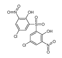 4-chloro-2-(5-chloro-2-hydroxy-3-nitrophenyl)sulfonyl-6-nitrophenol结构式