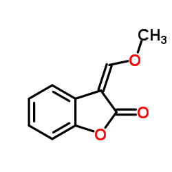 3-(甲氧基甲烯基)-2(3H)-苯并呋喃酮结构式