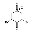 3,5-dibromo-1,1-dioxo-tetrahydro-1λ6-thiopyran-4-one结构式