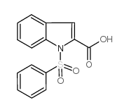1-(苯磺酰基)-1H-吲哚-2-羧酸结构式