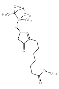 (R)-(+)-3-(叔丁基二甲基硅氧基)-5-氧代-1-环戊烯基-1-己酸甲酯结构式
