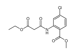 2-(2-ethoxycarbonyl-acetylamino)-4-chloro-benzoic acid methyl ester结构式