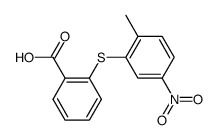 2-((2-methyl-5-nitrophenyl)thio)benzoic acid结构式