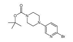 4-(6-溴吡啶-3-基)哌嗪-1-羧酸叔丁酯结构式