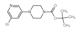 1-Boc-4-(5-溴吡啶-3-基)哌嗪结构式