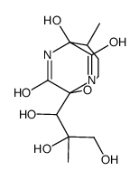 1-hydroxy-2-methyl-6-(1,2,3-trihydroxy-2-methylpropyl)-5-oxa-8,10-diazabicyclo[4.2.2]decane-7,9-dione结构式