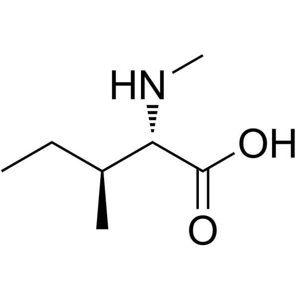 N-甲基-L-异亮氨酸结构式
