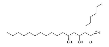 (5R)-2-hexyl-3,5-dihydroxyhexadecanoic acid结构式