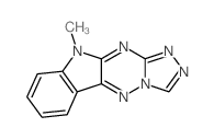 10-Methyl-10H-[1,2,4]triazolo[4,3:2,3][1,2,4]triazino[5,6-b]indole结构式
