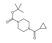 4-(环丙烷羰基)哌嗪-1-羧酸叔丁酯结构式