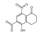 3,4-dihydro-6,8-dinitro-5-hydroxy-2H-1-naphthalenone结构式
