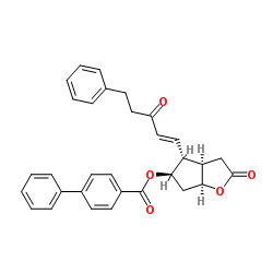 (3aR,4R,5R,6aS)-六氢-2-氧代-4-[(1E)-3-氧代-5-苯基-1-戊烯基]-2H-环戊并[b]呋喃-5-基 [1,1’-联苯]-4-甲酸酯结构式