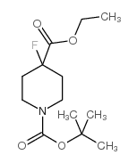 N-Boc-4-氟-4-哌啶甲酸乙酯结构式
