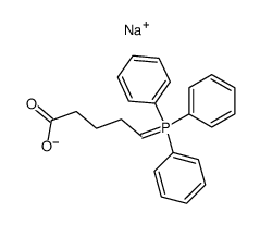 sodium 5-(triphenyl-l5-phosphanylidene)pentanoate结构式