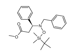 methyl (S)-3-(benzyl((tert-butyldimethylsilyl)oxy)amino)-3-phenylpropanoate结构式
