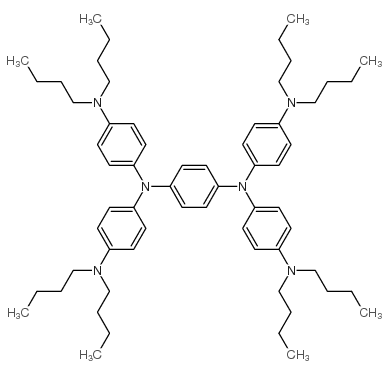 N,N,N',N'-四(4-二丁基氨基苯基)-1,4-苯二胺结构式