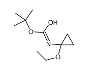 tert-butyl N-(1-ethoxycyclopropyl)carbamate结构式