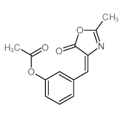 [3-[(2-methyl-5-oxo-1,3-oxazol-4-ylidene)methyl]phenyl] acetate结构式