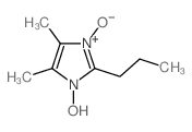 3-hydroxy-4,5-dimethyl-1-oxido-2-propyl-imidazole结构式