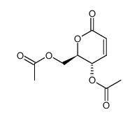 (2R,3S)-acetic acid 3-acetoxy-6-oxo-3,6-dihydro-2H-pyran-2-ylmethyl ester结构式