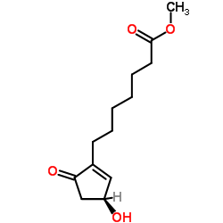 (S)-(-)-3-羟基-5-氧代-1-环戊烯-1-庚酸甲酯结构式