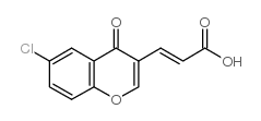 (2E)-3-(6-chloro-4-oxo-4H-chromen-3-yl)acrylic acid()结构式