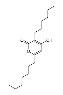 6-heptyl-3-hexyl-4-hydroxypyran-2-one结构式