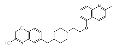 6-[(1-{2-[(2-Methyl-5-quinolinyl)oxy]ethyl}-4-piperidinyl)methyl] -2H-1,4-benzoxazin-3(4H)-one结构式