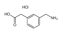 (3-aminomethyl-phenyl)-acetic acid , hydrochloride结构式