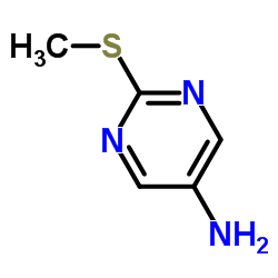 2-(甲硫基)-5-嘧啶胺结构式
