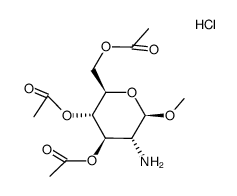 methyl 3,4,6-tri-O-acetyl-2-amino-2-deoxy-&beta;-D-glucopyranoside hydrochloride结构式