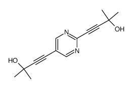 2,5-bis(3-hydroxy-3-methylbut-1-ynyl)pyrimidine结构式
