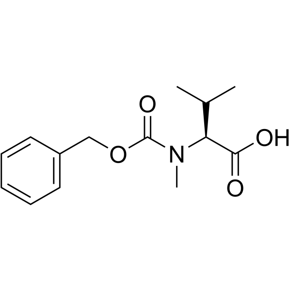 N-苄氧羰基-N-甲基-L-缬氨酸结构式