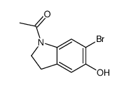 1-(6-溴-2,3-二氢-5-羟基-1H-吲哚-1-基)乙酮结构式