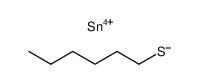hexane-1-thiol, tetrahexyl tetrathioorthostannate结构式