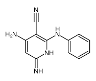 4,6-diamino-2-anilinopyridine-3-carbonitrile结构式